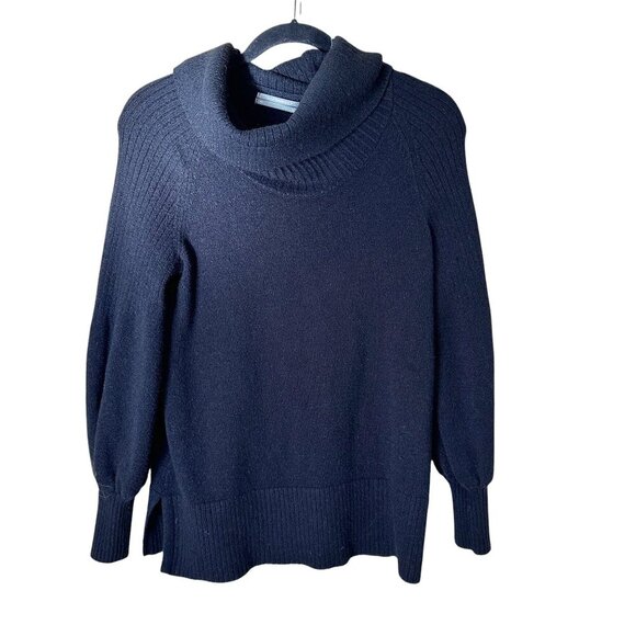Anthropologie Black Cowl Turtleneck Sweater - Size XS - Picture 1 of 7